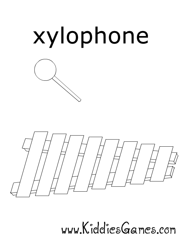 xylophone coloring pages - photo #26