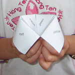 photo of Chatterbox Words origami game